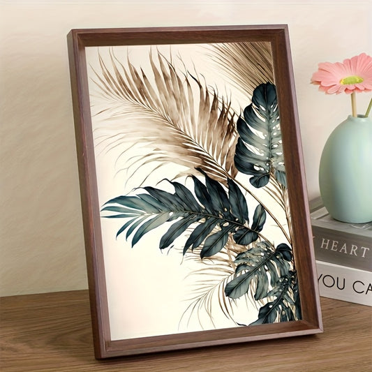 1 moldura de foto retro, moldura de foto de decoração de secretária de entrada, decoração de arte de parede de sala de estudo/sala de estar, moldura de foto de exibição de secretária e montada na parede, adequada para decoração de casa, decoração de escritório