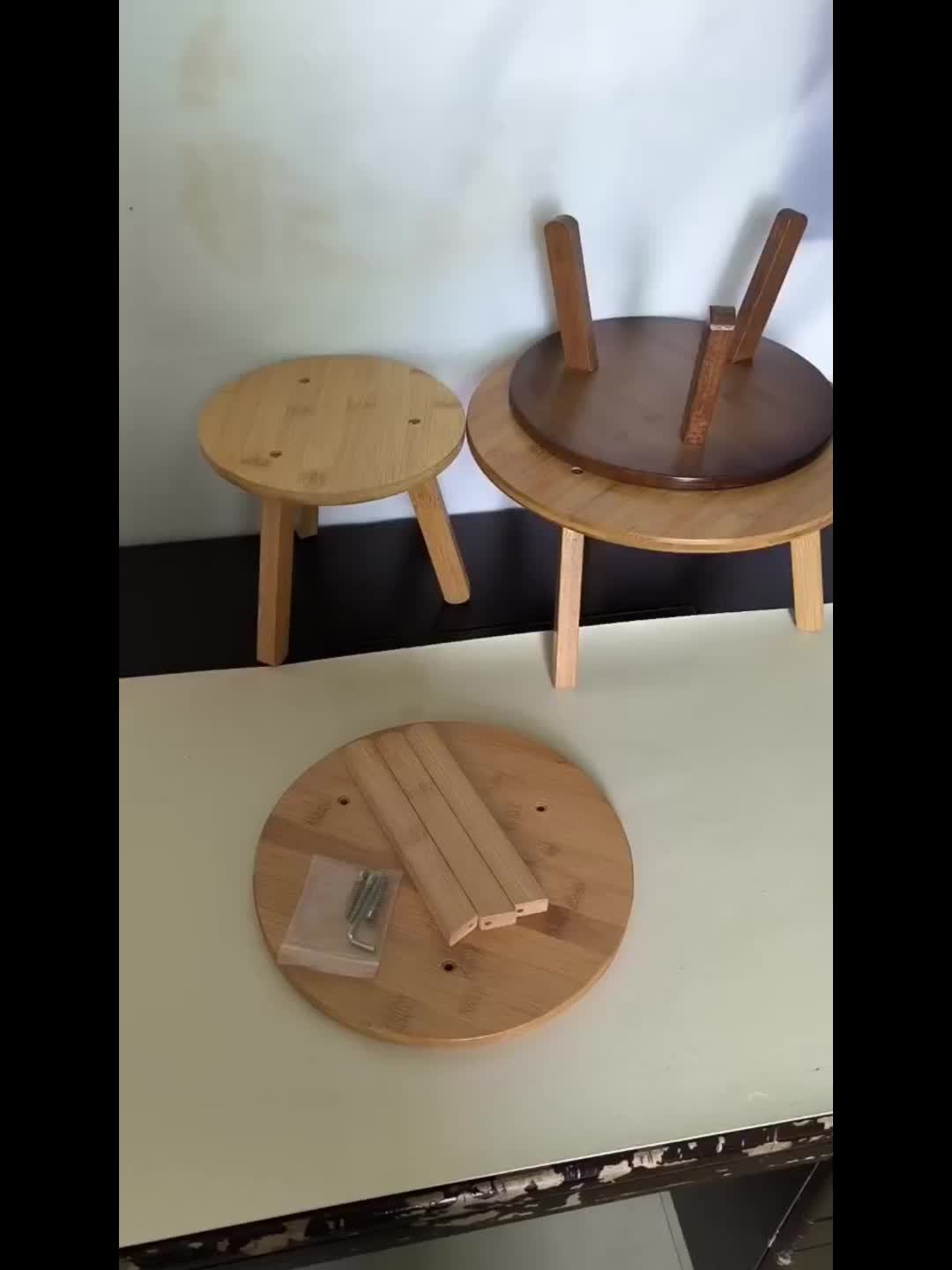 Suporte para Mini Vaso de Bambu Marrom Artesanal - Suporte Redondo de Madeira para Vaso de Flores para Casa, Escritório & Decoração de Jardim, DIY, Mesa