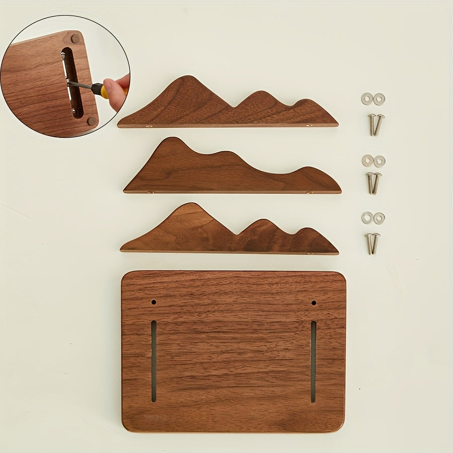 Suporte Ajustável para Laptop em Madeira de Nogueira Compatível com MacBook, Surface, Chromebook e Laptops para Jogos - Suporte Vertical/Desktop para Computador com Base de Nogueira, Leve para Todos os Modelos de Ultrabook