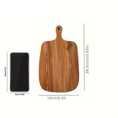 KEMORELA Tábua de Corte de Madeira de Alta Qualidade com Pega, Tábua de Corte Multifuncional - Adequada para Cortar Carne, Peixe, Queijo, Pão, Sobremesas, Frutas e Legumes. Utensílios de Cozinha