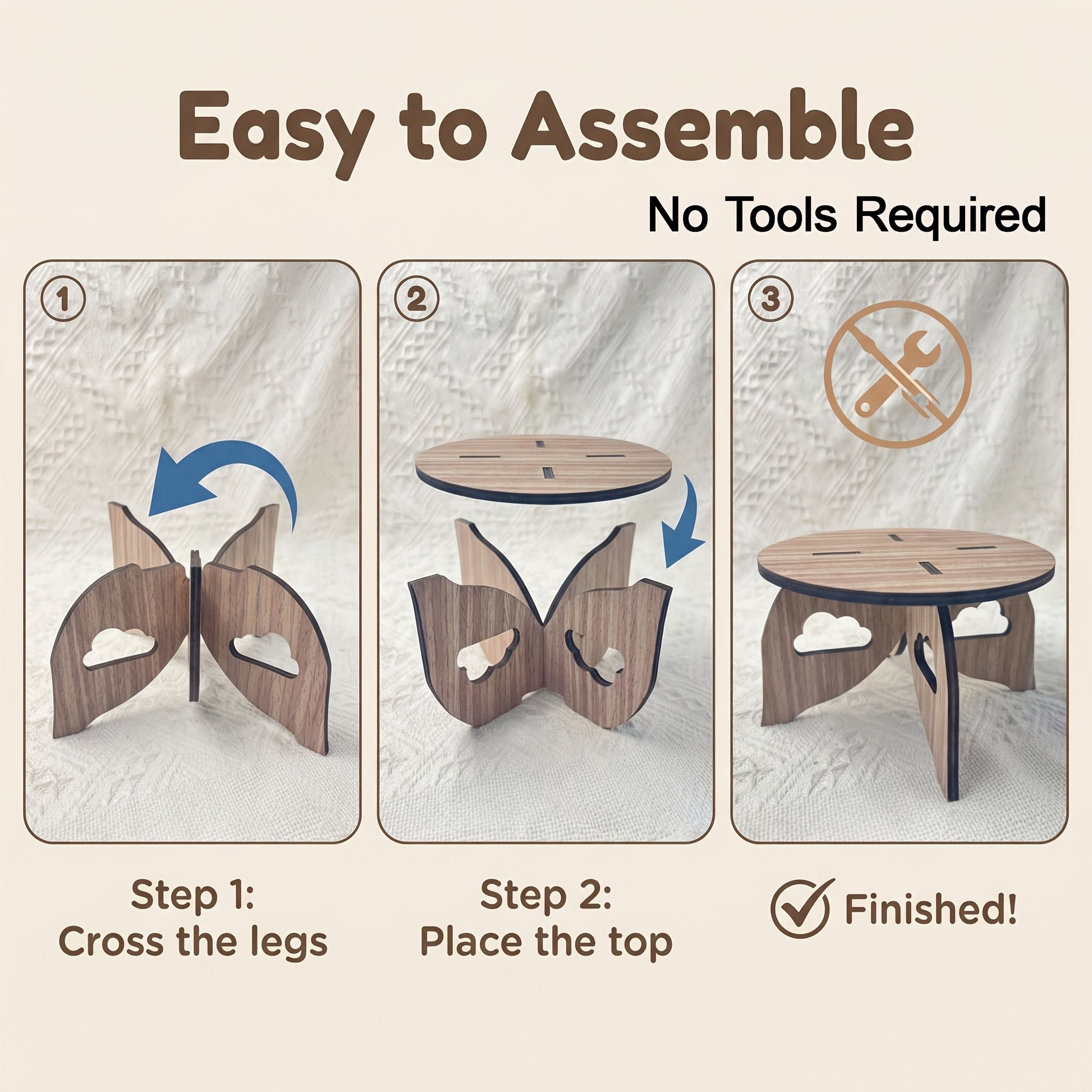 1 unidade, Prateleira de Mesa de Madeira, Suporte para Velas e Cosméticos, Estante Minimalista para Pequenos Ornamentos e Plantas Verdes, Montagem Fácil sem Furos, Multifuncional, Prateleira de Pé