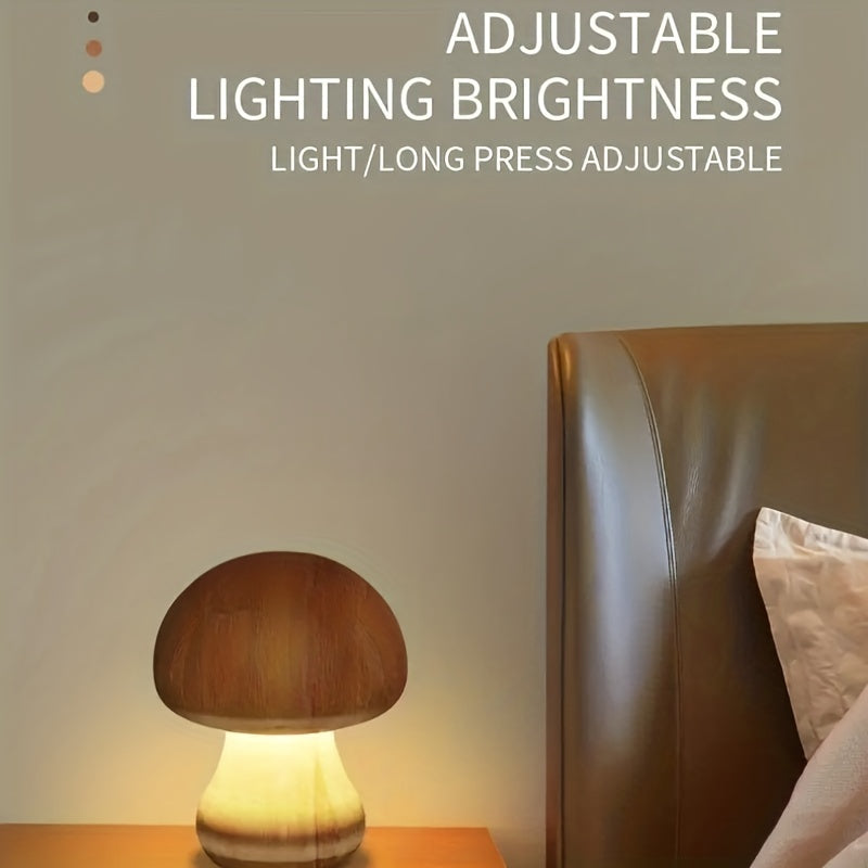 1 peça Luz Noturna LED, Abajur de Mesa Fofo de Cogumelo, Luz de Cogumelo Fofa, Luz com Interruptor de Toque, Luz Decorativa de Cogumelo, Lâmpada LED de Cogumelo