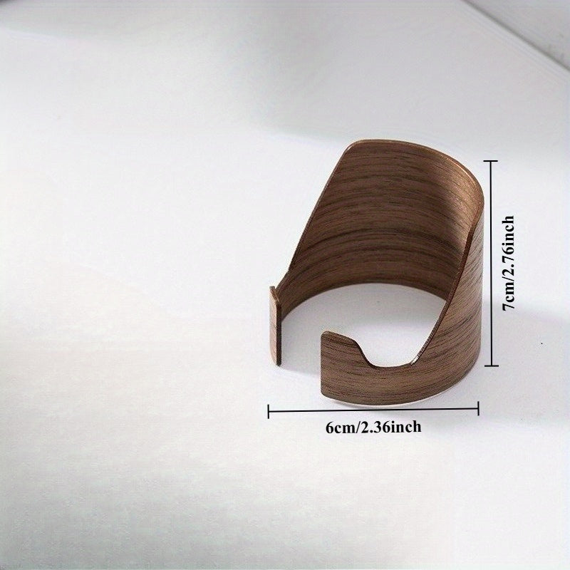 Suporte Elegante para Tablet em Nogueira Preta - Compatível com iPad e Smartphones - Suporte Semi-Circular Moderno para Mesa - Acessório para Casa e Escritório (iPad Mini/Notebooks)