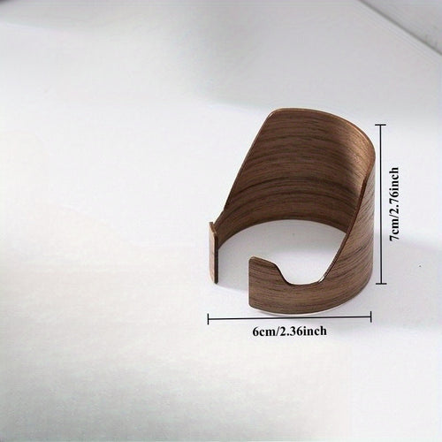 Suporte Elegante para Tablet em Nogueira Preta - Compatível com iPad e Smartphones - Suporte Semi-Circular Moderno para Mesa - Acessório para Casa e Escritório (iPad Mini/Notebooks)