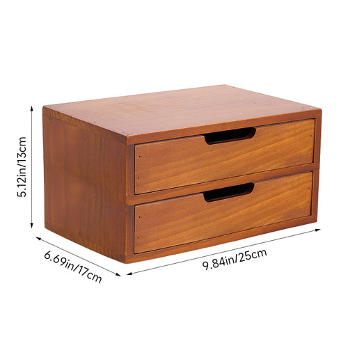 1peça Armário de armazenamento multifuncional de madeira vintage | Organizador de gaveta de mesa com 1-5 camadas para seleção | Perfeito para joias, armazenamento de escritório e quarto | Caixa de exibição tradicional para sala de estar, estudo e escritório
