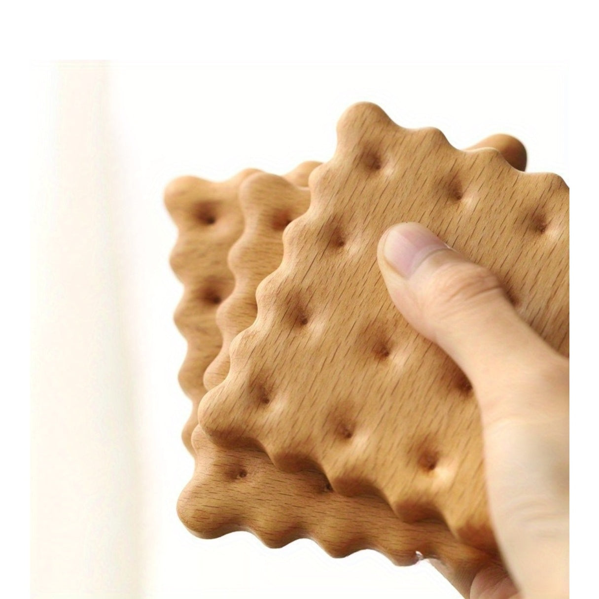 Conjunto de 3 peças, biscoitos criativos, porta-copos de madeira maciça, almofadas de isolamento térmico, para canecas, xícaras de café, almofadas antiderrapantes, porta-copos simples, porta-copos de madeira maciça