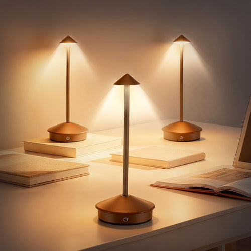 Kit com 2 Luminárias de Mesa sem Fio Portáteis LED Recarregáveis com Toque, Luminárias de Cogumelo com 3 Cores e Dimmer Contínuo para Quarto, Sala de Jantar, Sala de Estar, Acampamento
