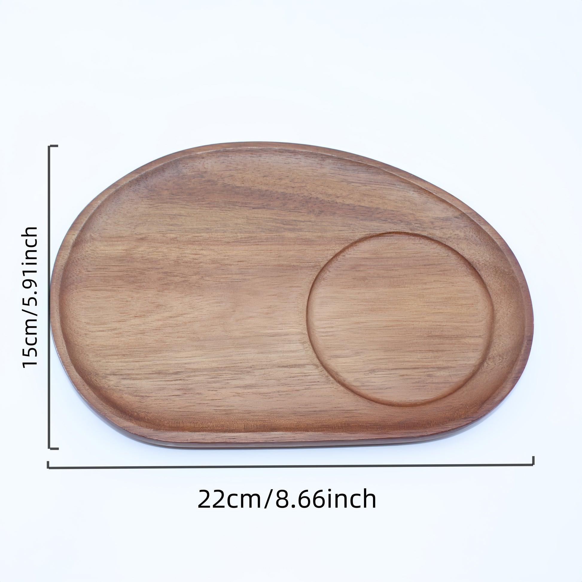 Tabuleiro de Madeira Maciça Japonesa, Prato de Café em Madeira de Acácia, Prato de Chá de Sobremesa Oval, Tabuleiro de Chá de Madeira para Casa, Prato de Copo de Snack Chinês, Prato de Bolo, Prato de Pequeno-Almoço em Madeira Maciça
