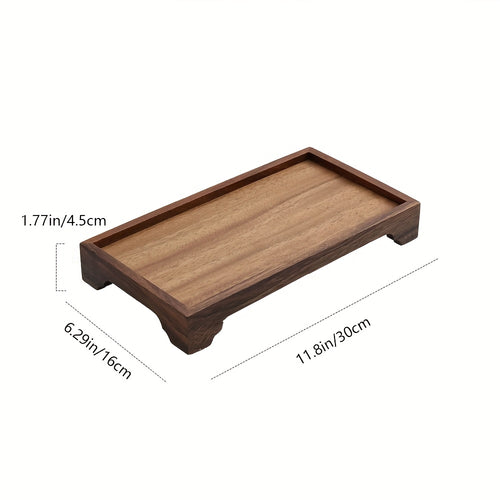 Tabuleiro Retangular de Madeira Individual, com 29,97 cm, Perfeito para Guardar Frascos de Loção no Balcão da Sua Pia. Ótimo para Organizar Artigos de Casa de Banho e Melhorar a Decoração