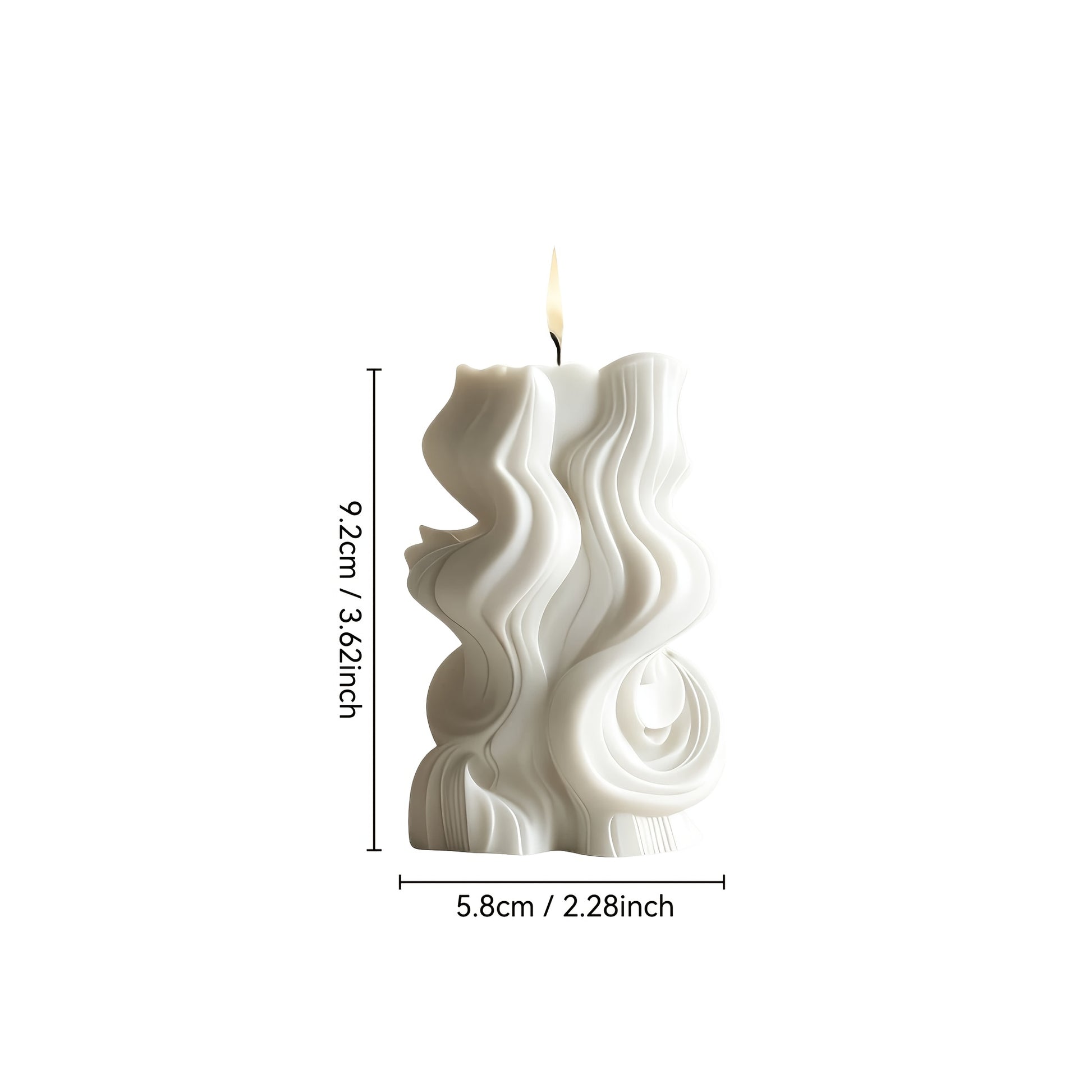 Velas com Textura de Ondas Criativas, para Velas de Decoração de Casa, Adequadas para Decoração de Casa, Adicionando Aconchego a Quartos, Presentes Artísticos para Amigos, Auxiliando na Criação de Ambiente