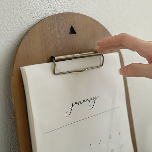 Suporte de Calendário de Madeira Maciça para Mesa, Prancheta Estilo Vintage, Pasta de Arquivo de Madeira, Quadro de Escrita, Adereço de Fotografia