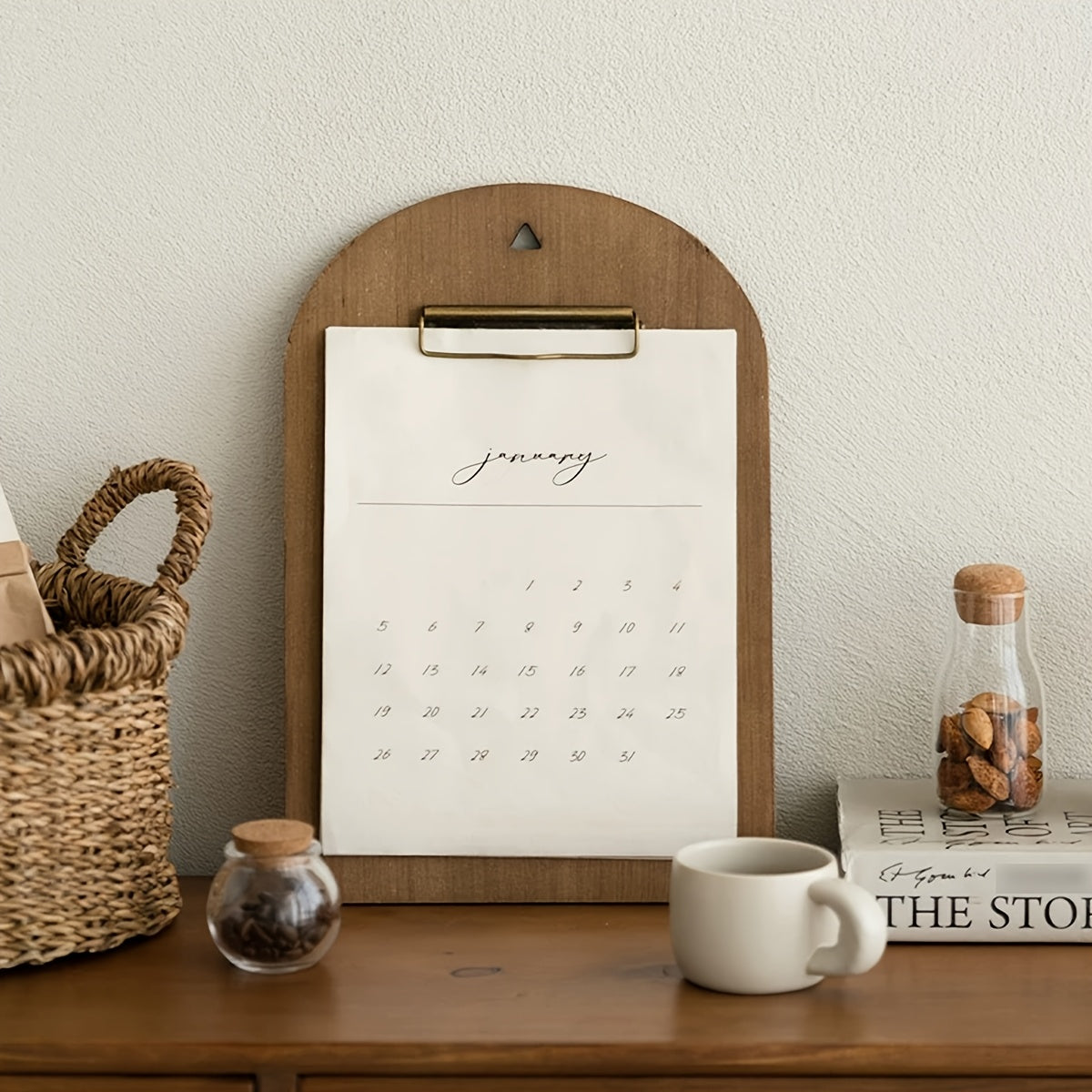 Suporte de Calendário de Madeira Maciça para Mesa, Prancheta Estilo Vintage, Pasta de Arquivo de Madeira, Quadro de Escrita, Adereço de Fotografia