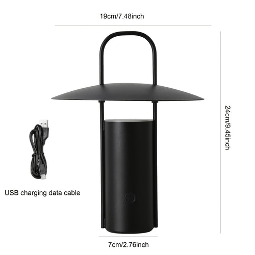 Candeeiro de Mesa Sem Fios Clássico, com Controlo Tátil para Cores LED e Brilho Ajustáveis. Recarregável por USB. Adequado para Uso em Quartos, Salas de Estar, Cafés, Hotéis, Etc. Ideal para Ambiente Romântico de Noites de Encontro.