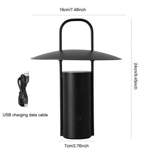 Candeeiro de Mesa Sem Fios Clássico, com Controlo Tátil para Cores LED e Brilho Ajustáveis. Recarregável por USB. Adequado para Uso em Quartos, Salas de Estar, Cafés, Hotéis, Etc. Ideal para Ambiente Romântico de Noites de Encontro.