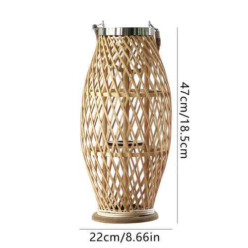 Lanternas de Madeira, Castiçais de Bambu, Artigos Decorativos para um Jantar à Luz de Vela, Adereços de Fotografia e Lanternas de Chão para Interior