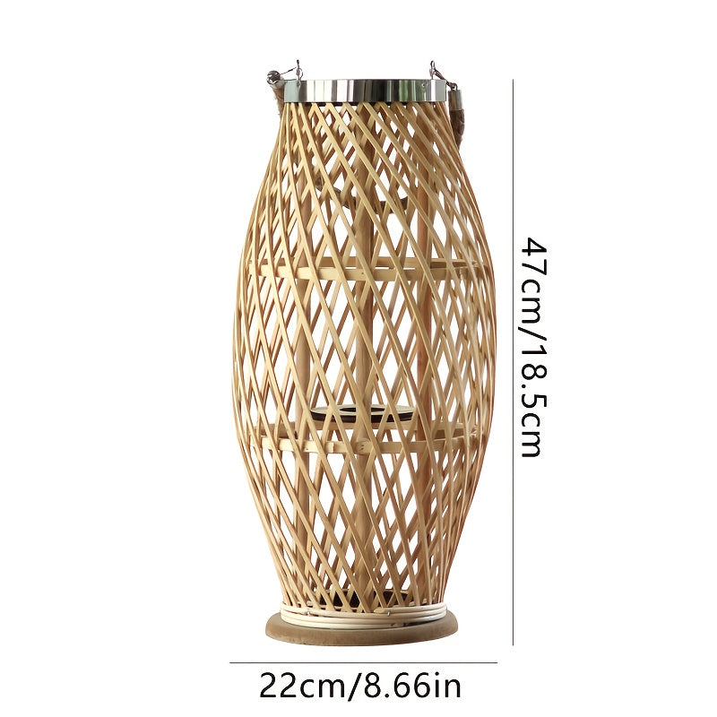 Lanternas de Madeira, Castiçais de Bambu, Artigos Decorativos para um Jantar à Luz de Vela, Adereços de Fotografia e Lanternas de Chão para Interior