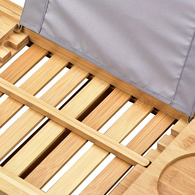 Tabuleiro de Banheira de Luxo, Suporte de Tabuleiro de Banheira em Bambu - Tabuleiro de Casa de Banho de Madeira Expansível, Adequado para Livros e Tablet Integrado Smartphones e Suporte de Vinho - um Presente para Entes Queridos, Equipamento e Organização de Armazenamento de Casa de Banho, Prateleira, Amarelo