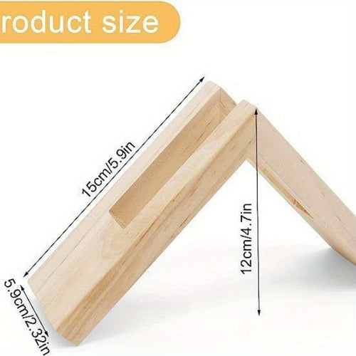 Suporte Triangular para Guardanapos e Lenços de Cozinha em Madeira Maciça Estilo Nórdico, um Organizador de Mesa Triangular com Acabamentos Naturais, Adequado para Guardar Guardanapos e Lenços de Cozinha em Casa, e Como uma Decoração Elegante para Mesa de Jantar em Hotéis