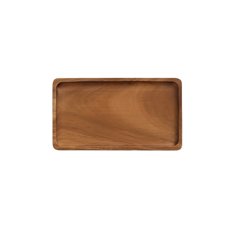 Bandeja de Banheiro, Prato de Armazenamento Retangular/Elíptico, Acessórios de Armazenamento e Organização para Banheiro, Bandeja de Banheiro de Madeira, Porta-Vela/Prato de Decoração para Casa de Aromaterapia, Itens Essenciais para Banheiro, Bandejas de Banheiro