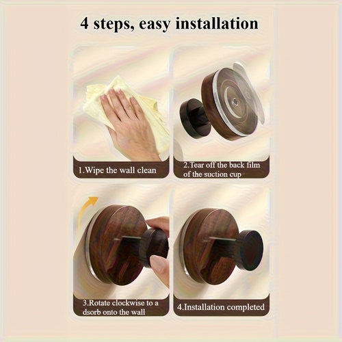 2 Peças de Ganchos Pesados para Banheiro e Cozinha Sem Furação, Montagem com Ventosa Forte, Organizador Economizador de Espaço para Toalhas, Casacos, Chapéus e Bolsas - Instalação Fácil em Portas e Armários, Decoração Ideal para Casa, Construção Resistente, Ganchos Multiuso Essenciais para Pequenos