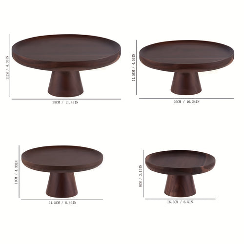 Suporte para Bolo de Madeira de Acácia, Prato de Bolo de Madeira de Acácia, Mesa de Sobremesa, Mousse Pele de Neve, Prato de Cupcake, Cúpula de Vidro para Bolo, Cúpula de Vidro com Base de Madeira e Estilos Sem Tampa de Vidro, Prato de Bolo, Expositor de Bolo, Tampa de Bolo, Prato de Jantar para