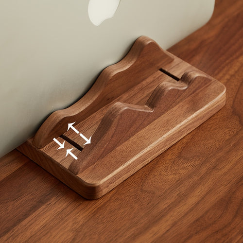 Suporte Ajustável para Laptop em Madeira de Nogueira Compatível com MacBook, Surface, Chromebook e Laptops para Jogos - Suporte Vertical/Desktop para Computador com Base de Nogueira, Leve para Todos os Modelos de Ultrabook