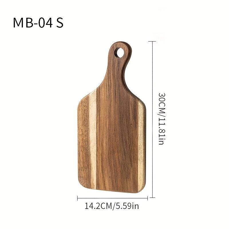 1 Tábua de Corte em Madeira de Rosa Criativa, Tábua de Pão de Madeira Maciça Irregular, Tábua de Bife Ocidental, Tabuleiro de Pastelaria para Cozinhar, Tábua de Corte para Bolos e Pães Domésticos