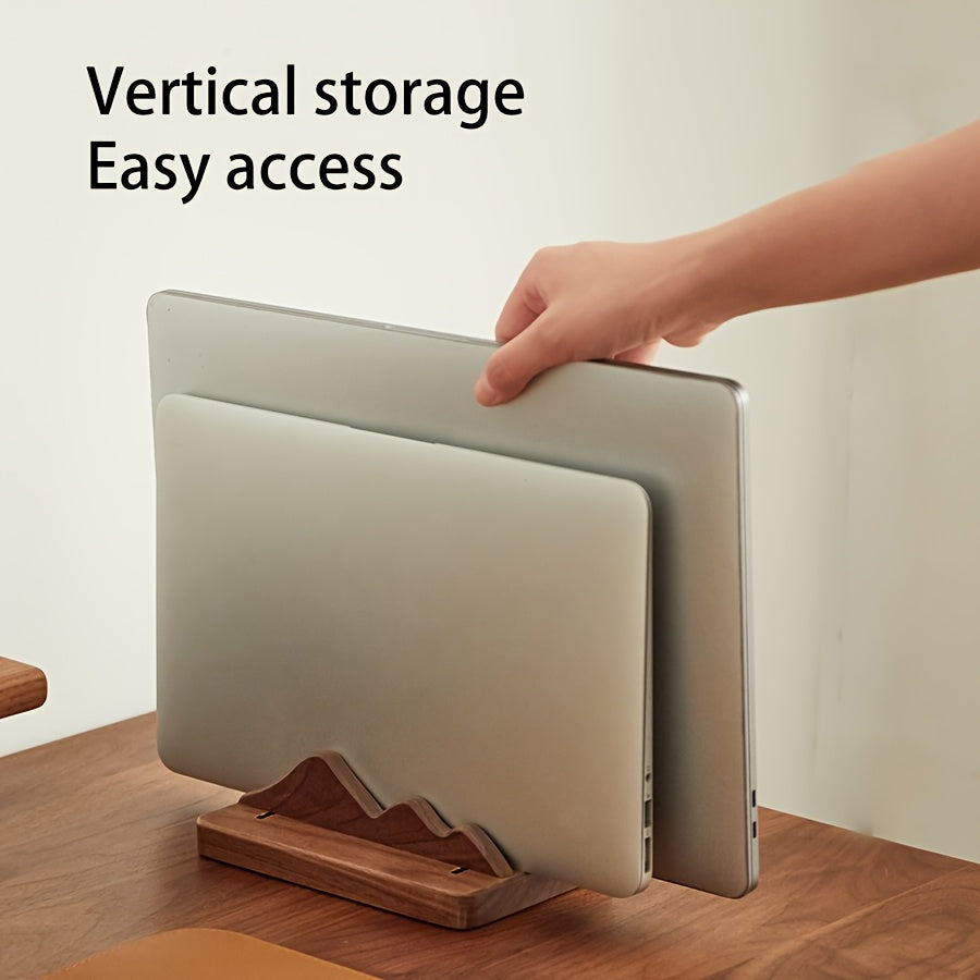 Suporte Ajustável para Laptop em Madeira de Nogueira Compatível com MacBook, Surface, Chromebook e Laptops para Jogos - Suporte Vertical/Desktop para Computador com Base de Nogueira, Leve para Todos os Modelos de Ultrabook