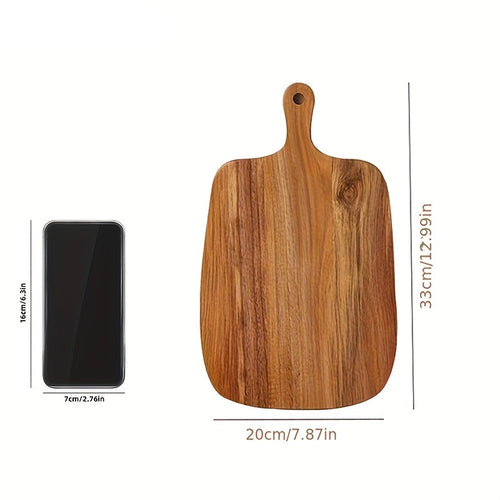 KEMORELA Tábua de Corte de Madeira de Alta Qualidade com Pega, Tábua de Corte Multifuncional - Adequada para Cortar Carne, Peixe, Queijo, Pão, Sobremesas, Frutas e Legumes. Utensílios de Cozinha