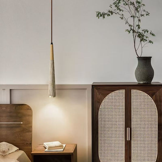 Candeeiro Suspenso de Madeira Maciça com Aspeto de Cimento | Candeeiro de Cabeceira de Quarto em Estilo Zen, Casa de Hóspedes em Estilo Nórdico, Retro Japonês para Bar de Restaurante, Decorações para Vários Tipos de Divisões, Decoração de Casa (Excluindo Lâmpadas e Fontes de Luz)