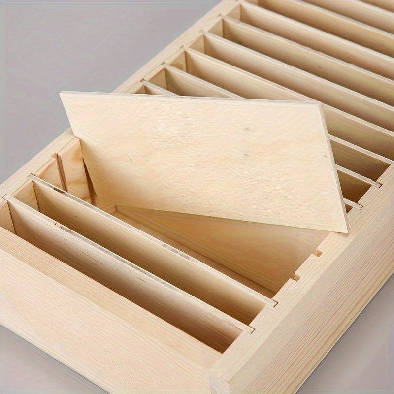  Organizador Elegante de Acessórios de Cabelo em Madeira com Bandeja Destacável - Perfeito para Guardar Faixas de Cabelo, Joias & Cartões de Visita