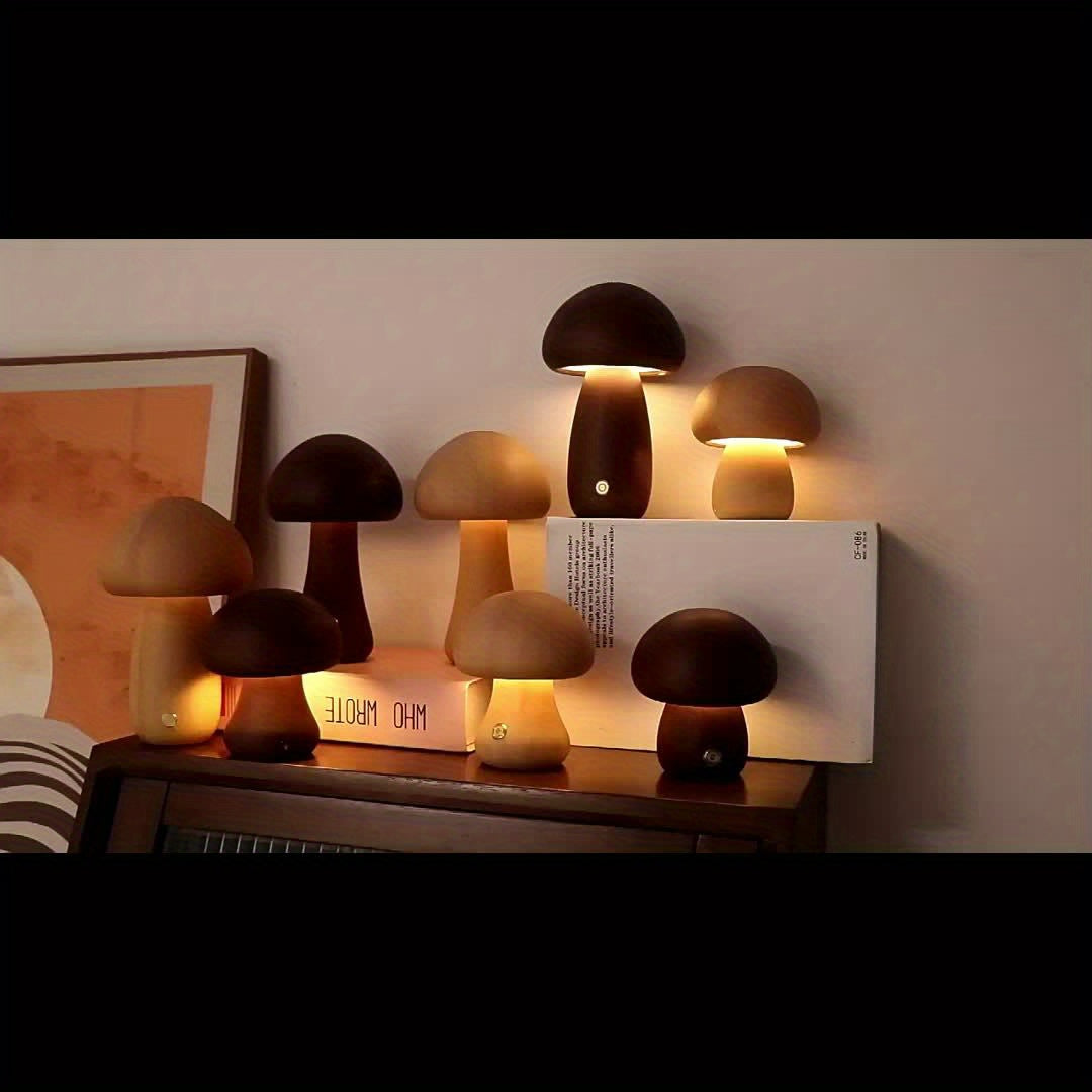 1 peça Luz Noturna LED, Abajur de Mesa Fofo de Cogumelo, Luz de Cogumelo Fofa, Luz com Interruptor de Toque, Luz Decorativa de Cogumelo, Lâmpada LED de Cogumelo