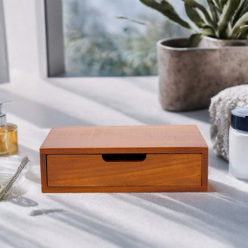 1peça Armário de armazenamento multifuncional de madeira vintage | Organizador de gaveta de mesa com 1-5 camadas para seleção | Perfeito para joias, armazenamento de escritório e quarto | Caixa de exibição tradicional para sala de estar, estudo e escritório