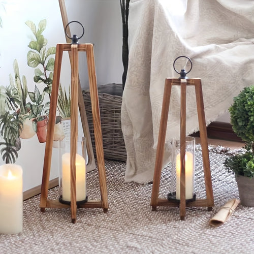 Suporte de Lanterna Vintage com Decoração de Pega, Castiçal Fácil e Portátil, Lanterna de Quintal de Casa de Campo, Adequado para Casamentos, Festas, Festivais, Celebrações, Ambiente Romântico, Decoração de Jardim de Adereços, Uso Interior e Exterior