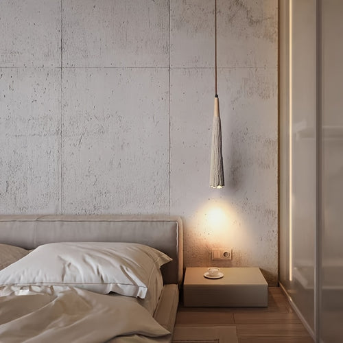 Candeeiro Suspenso de Madeira Maciça com Aspeto de Cimento | Candeeiro de Cabeceira de Quarto em Estilo Zen, Casa de Hóspedes em Estilo Nórdico, Retro Japonês para Bar de Restaurante, Decorações para Vários Tipos de Divisões, Decoração de Casa (Excluindo Lâmpadas e Fontes de Luz)