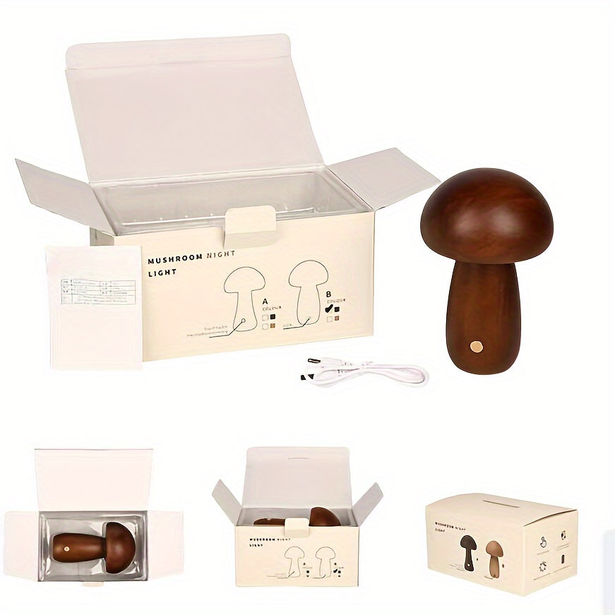 1 peça Luz Noturna LED, Abajur de Mesa Fofo de Cogumelo, Luz de Cogumelo Fofa, Luz com Interruptor de Toque, Luz Decorativa de Cogumelo, Lâmpada LED de Cogumelo