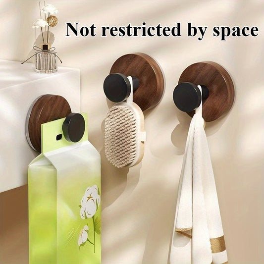 2 Peças de Ganchos Pesados para Banheiro e Cozinha Sem Furação, Montagem com Ventosa Forte, Organizador Economizador de Espaço para Toalhas, Casacos, Chapéus e Bolsas - Instalação Fácil em Portas e Armários, Decoração Ideal para Casa, Construção Resistente, Ganchos Multiuso Essenciais para Pequenos