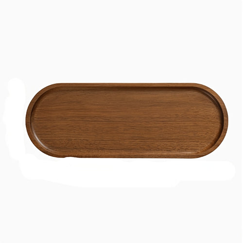 Bandeja de Banheiro, Prato de Armazenamento Retangular/Elíptico, Acessórios de Armazenamento e Organização para Banheiro, Bandeja de Banheiro de Madeira, Porta-Vela/Prato de Decoração para Casa de Aromaterapia, Itens Essenciais para Banheiro, Bandejas de Banheiro