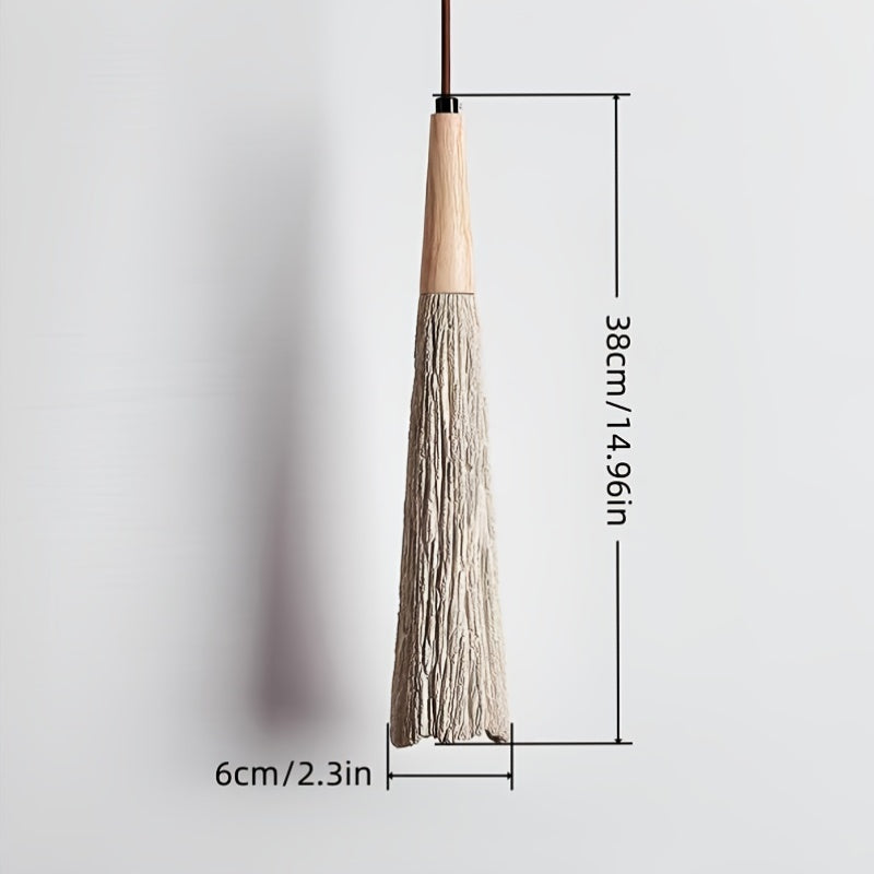 Candeeiro Suspenso de Madeira Maciça com Aspeto de Cimento | Candeeiro de Cabeceira de Quarto em Estilo Zen, Casa de Hóspedes em Estilo Nórdico, Retro Japonês para Bar de Restaurante, Decorações para Vários Tipos de Divisões, Decoração de Casa (Excluindo Lâmpadas e Fontes de Luz)