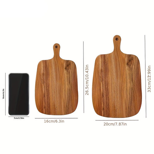 KEMORELA Tábua de Corte de Madeira de Alta Qualidade com Pega, Tábua de Corte Multifuncional - Adequada para Cortar Carne, Peixe, Queijo, Pão, Sobremesas, Frutas e Legumes. Utensílios de Cozinha