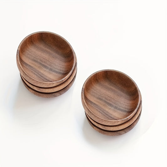 1 Taça de Madeira de Rosa, Taça para Salada de Frutas, com Grão de Madeira Natural, Adequada para Uso na Cozinha ou Restaurante, Bandeja para Aperitivos, Design Minimalista, Superfície Lisa
