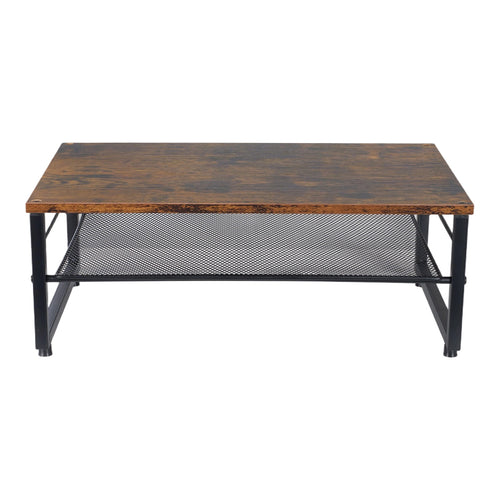 Suporte Multifuncional para Impressora de Mesa, Prateleira de Armazenamento para Mesa, Organizador de Mesa de Escritório, Painel de Madeira Marrom Vintage + Estrutura de Metal Durável, Economiza Espaço, Fácil de Instalar, 36,9 x 26 x 14 cm