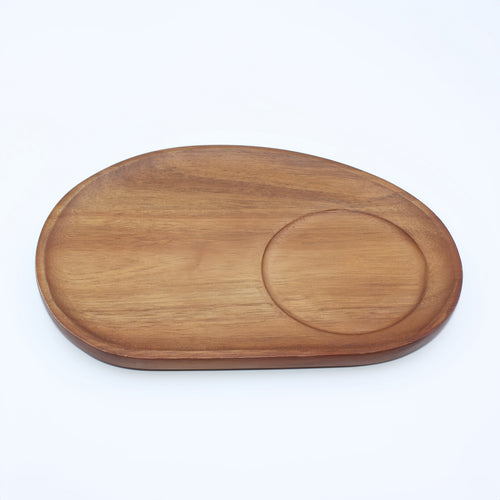 Tabuleiro de Madeira Maciça Japonesa, Prato de Café em Madeira de Acácia, Prato de Chá de Sobremesa Oval, Tabuleiro de Chá de Madeira para Casa, Prato de Copo de Snack Chinês, Prato de Bolo, Prato de Pequeno-Almoço em Madeira Maciça