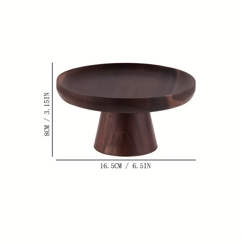 Suporte para Bolo de Madeira de Acácia, Prato de Bolo de Madeira de Acácia, Mesa de Sobremesa, Mousse Pele de Neve, Prato de Cupcake, Cúpula de Vidro para Bolo, Cúpula de Vidro com Base de Madeira e Estilos Sem Tampa de Vidro, Prato de Bolo, Expositor de Bolo, Tampa de Bolo, Prato de Jantar para