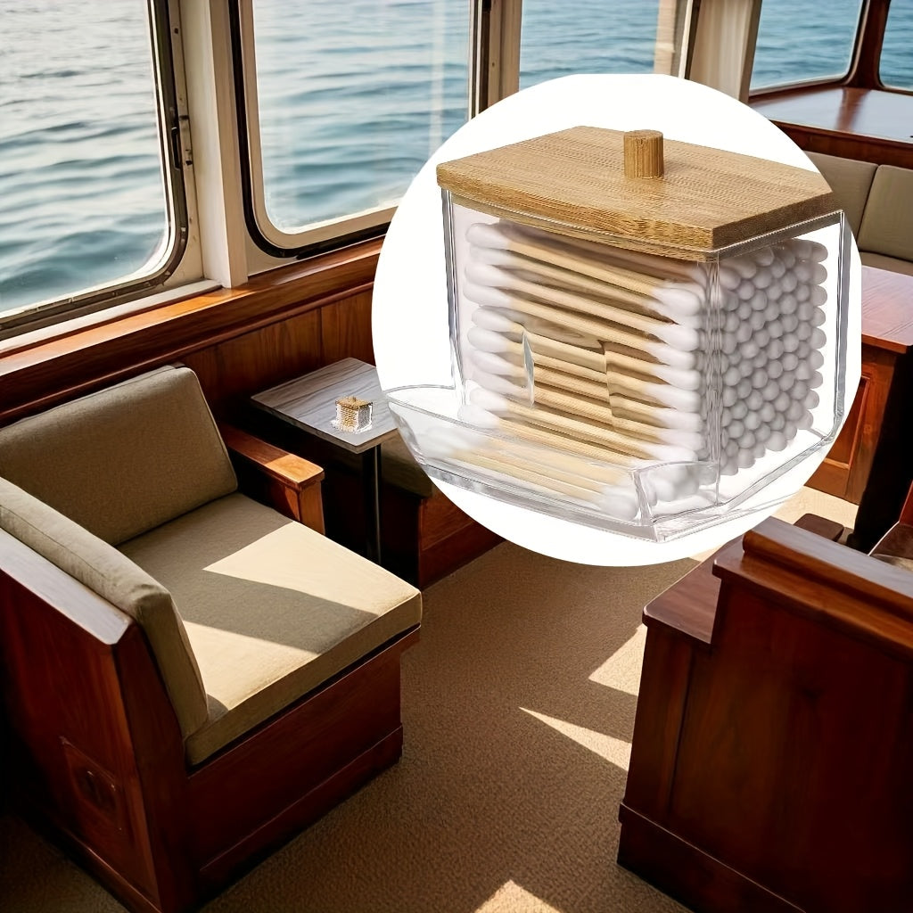 1 peça Suporte para Almofada de 7oz - Organização e Armazenamento com Tampa de Madeira - Ideal para barcos, banheiros e potes de farmácia
