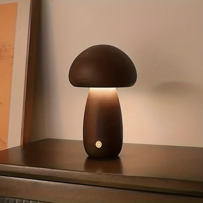 1 peça Luz Noturna LED, Abajur de Mesa Fofo de Cogumelo, Luz de Cogumelo Fofa, Luz com Interruptor de Toque, Luz Decorativa de Cogumelo, Lâmpada LED de Cogumelo