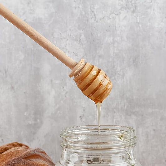 Colher de Mel com Cabo Longo, Perfeita para Mexer Mel, Xarope de Bordo, Marmelada ou Molho de Chocolate. Uma Ferramenta Reutilizável Ideal para Cozinhas Domésticas, Pequeno-Almoço e Como Lembrança de Festa para Casamentos e Aniversários, Também Adequada para Piqueniques Enquanto Minimiza.