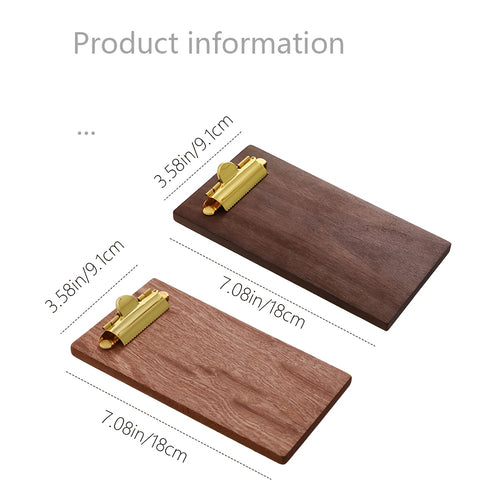 1 peça Mini Prancheta de Madeira Pequena Prancheta. Suporte de Exibição, Quadro de Memorandos. Prancheta de Receitas de Culinária, Adequada para Restaurantes, Escolas, Garçons, Garçons de Convidados, Suportes de Menu