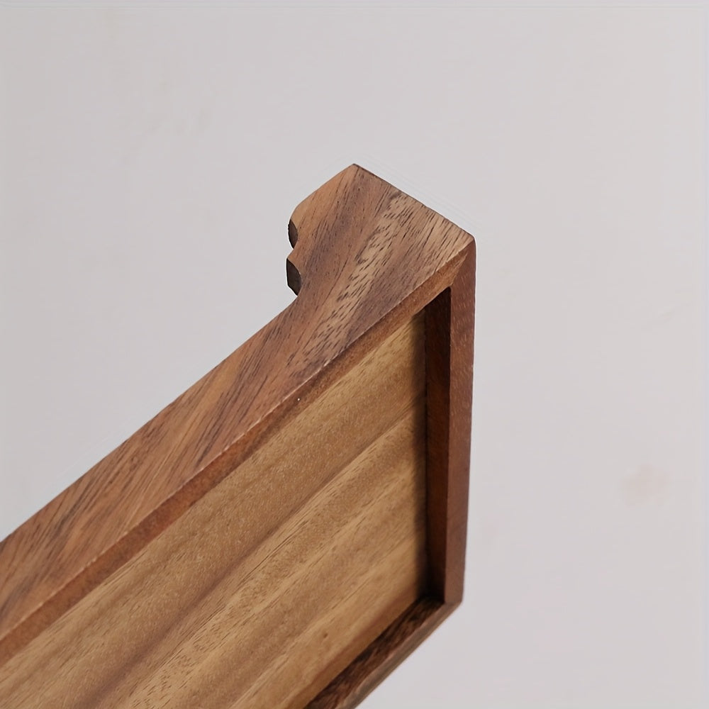 Tabuleiro Retangular de Madeira Individual, com 29,97 cm, Perfeito para Guardar Frascos de Loção no Balcão da Sua Pia. Ótimo para Organizar Artigos de Casa de Banho e Melhorar a Decoração