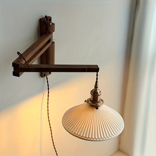 Suporte de Candeeiro de Parede Estilo Industrial - Suporte de Iluminação Ajustável, Sem Necessidade de Cablagem, Design Clássico Adequado para Secretárias, Estantes, Quartos, Salas de Estar, Iluminação Minimalista, Estrutura Robusta, Decoração de Casa, Iluminação Vintage